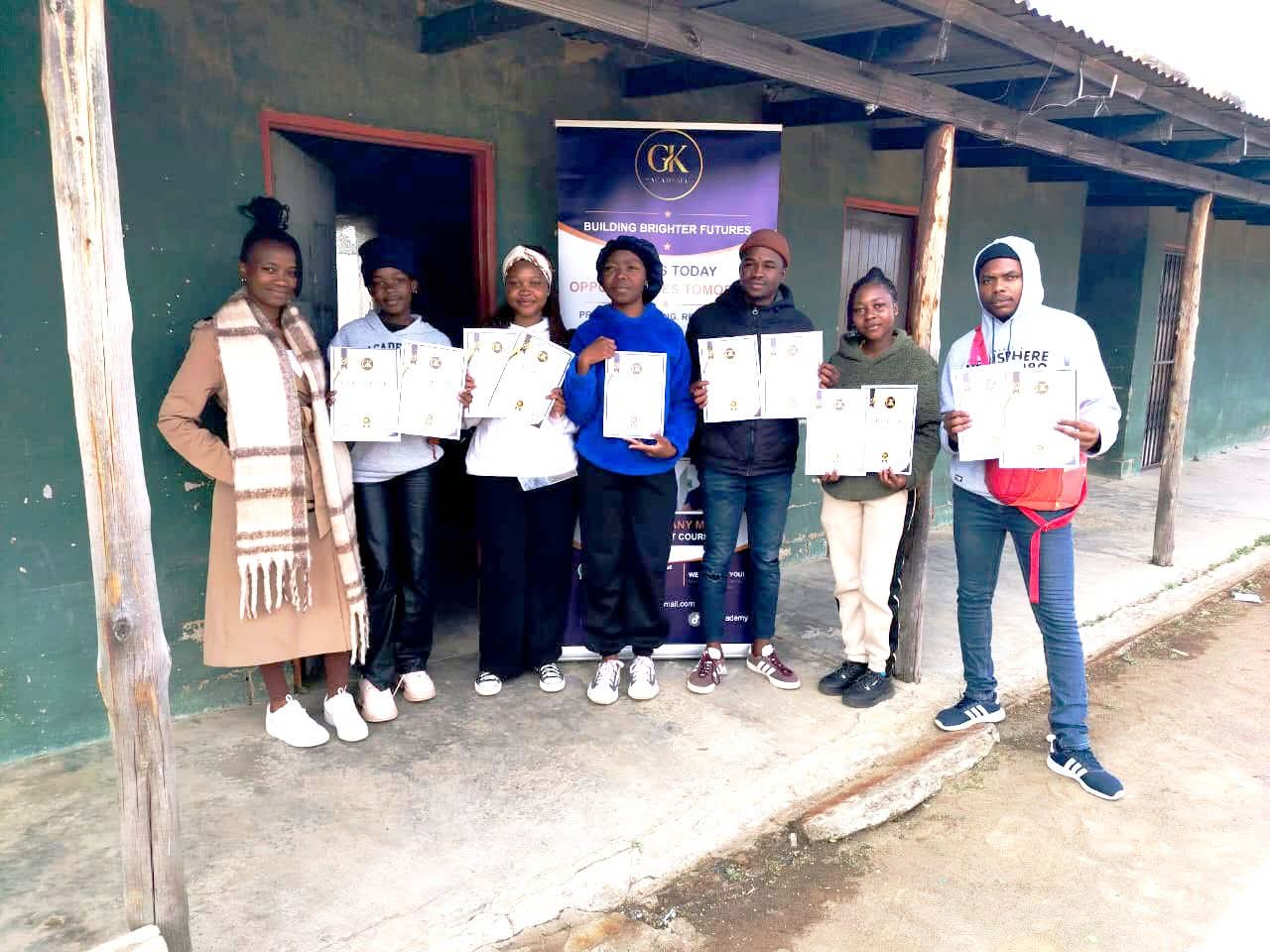 GK Academy graduates at the learning centre